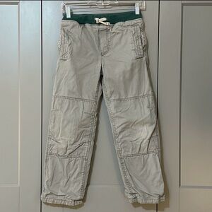 Mini Boden Pull-on Drawstring Sweatshirt Lined Pants Warrior Knees Grey Boys 10Y